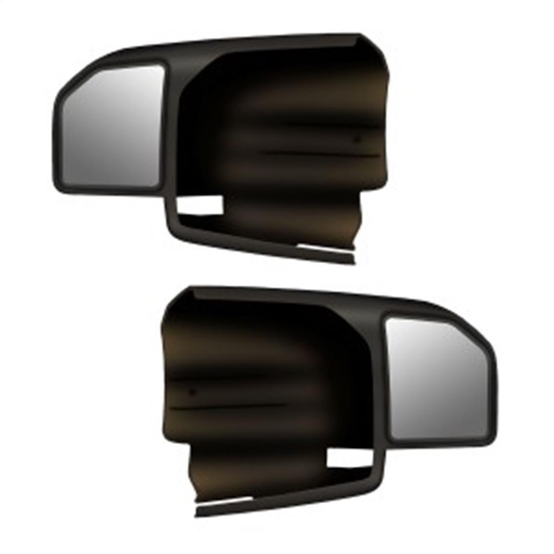 CIPA 11550 Exterior Towing Mirror; Slide On; Non-Extendable; Glass Manual Adjust; Without Turn Signal Indicator; Without Heat; Non-Folding; Black; Set of 2 - High quality product image showing CIPA 11550 Exterior Towing Mirror; Slide On; Non-Extendable; Glass Manual Adjust; Without Turn Signal Indicator; Without Heat; Non-Folding; Black; Set of 2 details and features