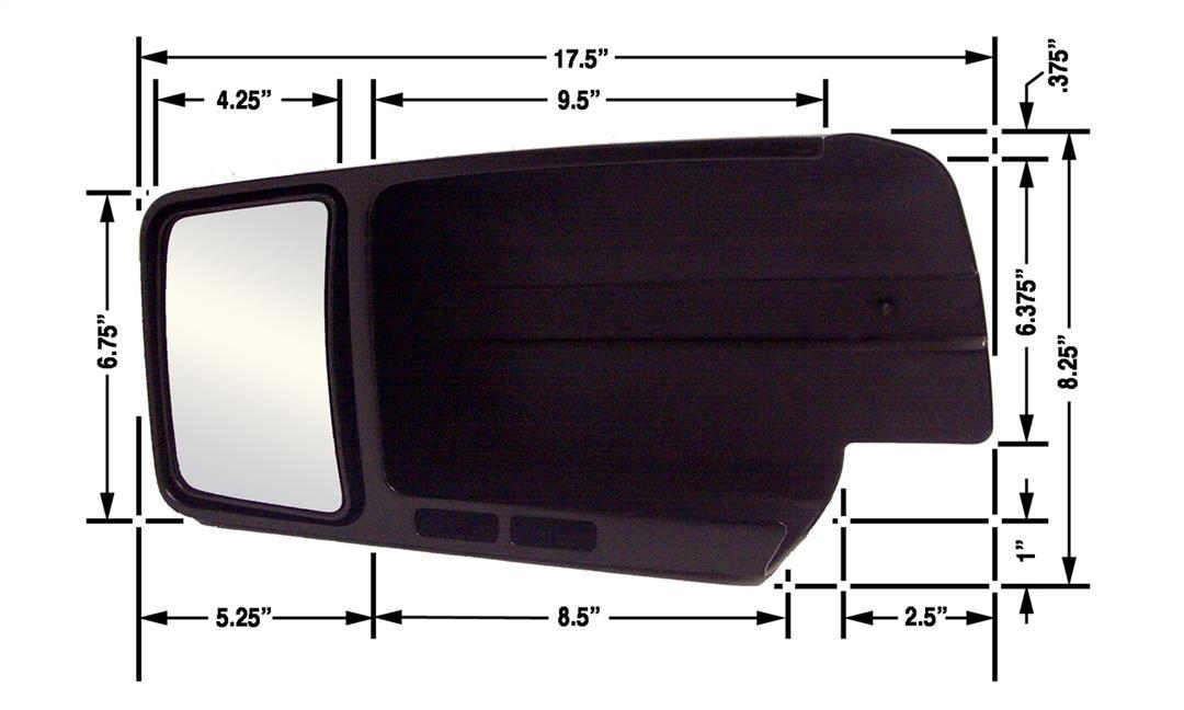 CIPA 11802 Custom Towing Mirror - Ford, Passenger Side - The Twister Group Tools product