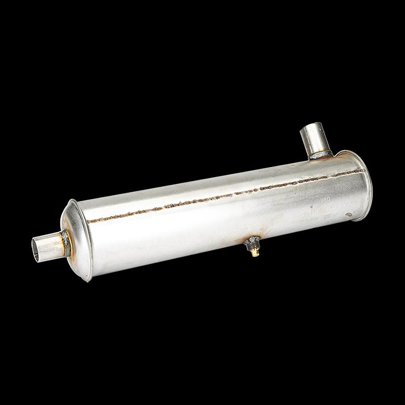 CUMMINS 1551258 Generator Exhaust Muffler; For Onan RV Generators; 4-1/4 Inch Diameter; 1-1/2 Inch Inlet; 1-3/8 Inch Inlet; 19-1/2 Inch Body And 2-1/4 Inch Outlet
