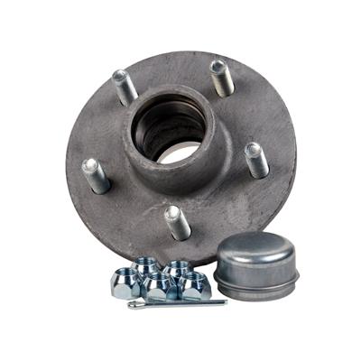 C.E. SMITH 13315 GALV TRAILER HUB KIT, 5 x 4-1/2 Inch Bolt Pattern; 1350 Pound Capacity; With Carry Case/ Dust Cap/ Cotter Pin And Lug Nuts; Galvanized; For 1-1/16 Inch Straight Shaft