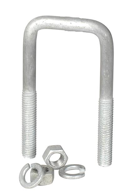 C.E. SMITH 15283GA GALVANIZED U-BOLT, 3-13/16 Inch Inside Length; 3-1/16 Inch Inside Width; 1/2 Inch-13 Thread Size; Square; With Nut And Washer; Galvanized; Steel - High quality product image showing C.E. SMITH 15283GA GALVANIZED U-BOLT, 3-13/16 Inch Inside Length; 3-1/16 Inch Inside Width; 1/2 Inch-13 Thread Size; Square; With Nut And Washer; Galvanized; Steel details and features
