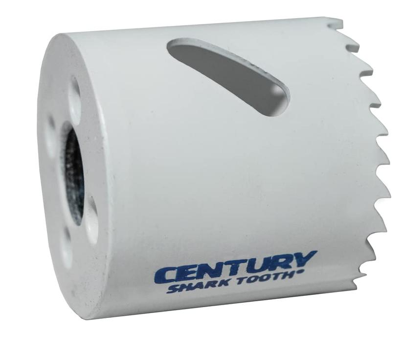 CENTURY 05038 Hole Saw; SHARK TOOTH; For Cutting Multiple Materials; Two 2-3/8 Inch Diameter Saws; 1-1/2 Inch Cutting Depth; Without Arbor