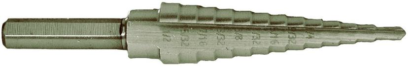 CENTURY 27200 Drill Bit; Step Bit For Use With Metal/ Plastic/ Wood Up To 1/8 Inch Thick; 13 Steps From 1/8 Inch To 1/2 Inch; Zirconium; Steel; Set of 2