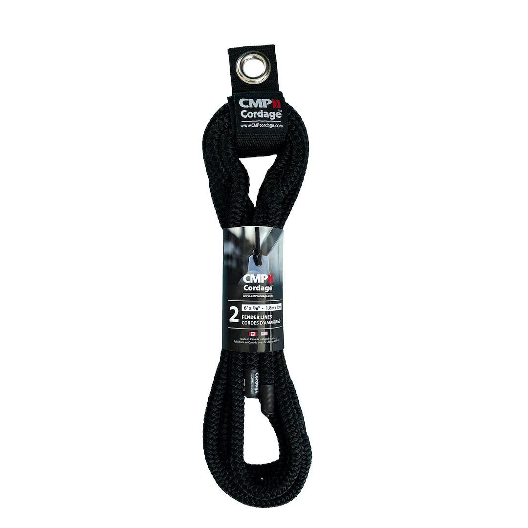 CMP CFL3806BK DOUBLE BRAIDED; 3/8 INCH DIAMETER X, Double Braided; 3/8 Inch Diameter x 6 Foot Length; Black; Nylon; Pack Of 2 - High quality product image showing CMP CFL3806BK DOUBLE BRAIDED; 3/8 INCH DIAMETER X, Double Braided; 3/8 Inch Diameter x 6 Foot Length; Black; Nylon; Pack Of 2 details and features