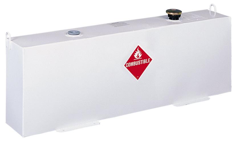 DELTA 486000 Jobox 37 Gallon White Vertical (Fuel-N-Tool Ready) Steel Liquid Transfer Tank for Trucks