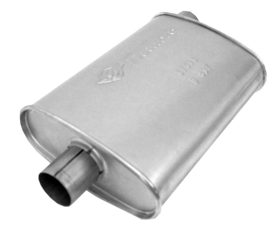 DYNOMAX 17631 Muffler Mellow Performance Tone Inlet 2.25 Pipe Connection Offset Outlet 2.25 Center - The Twister Group Tools product