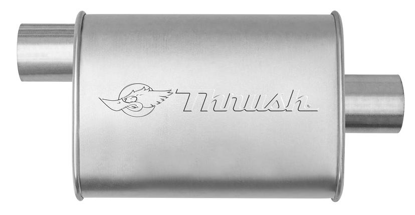 DYNOMAX 17635 Muffler Mellow Performance Tone Inlet 3 Pipe Connection Offset Outlet 3 Center