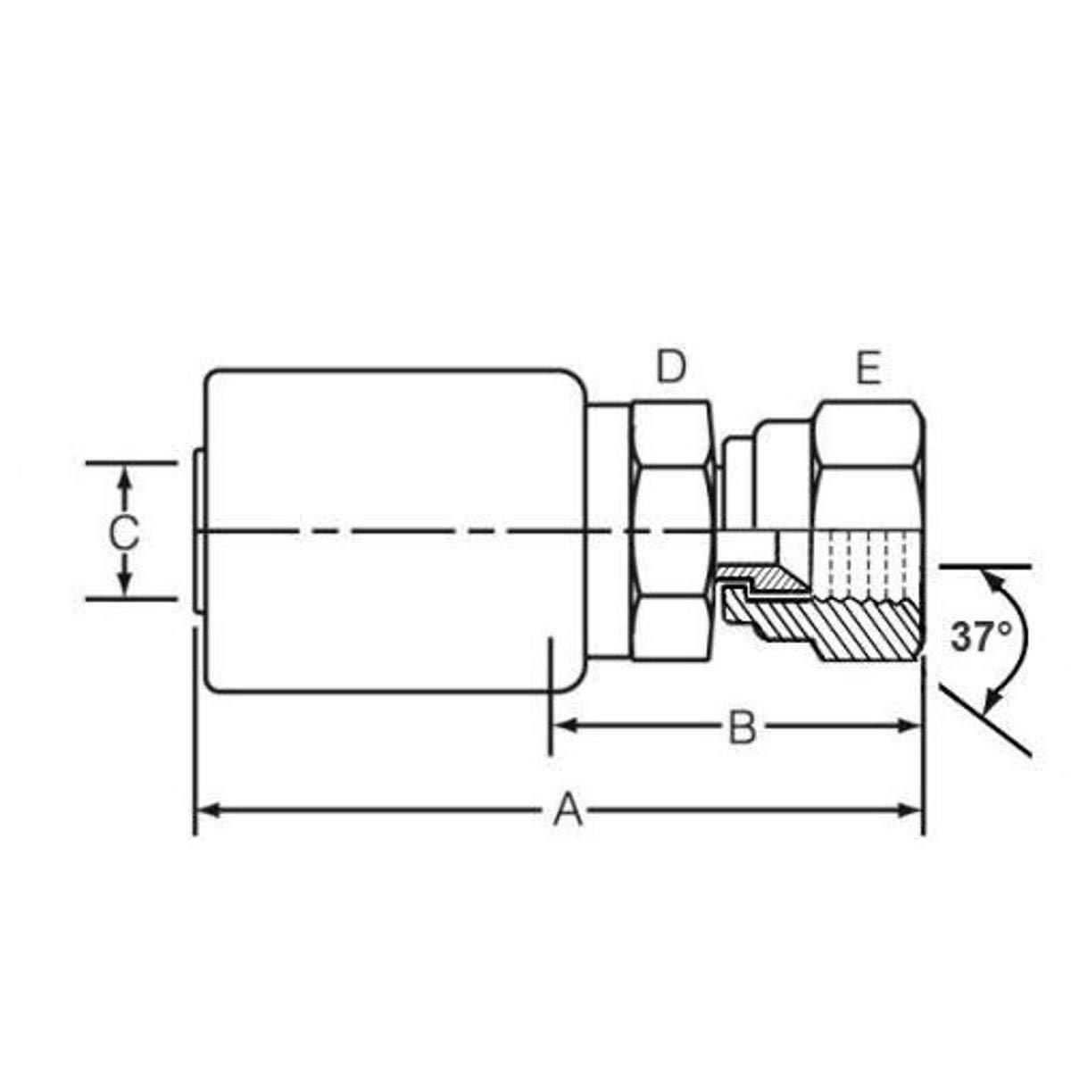 DAYCO 108066 Coupling 37Deg 5Fj-4Sb - High quality product image showing DAYCO 108066 Coupling 37Deg 5Fj-4Sb details and features