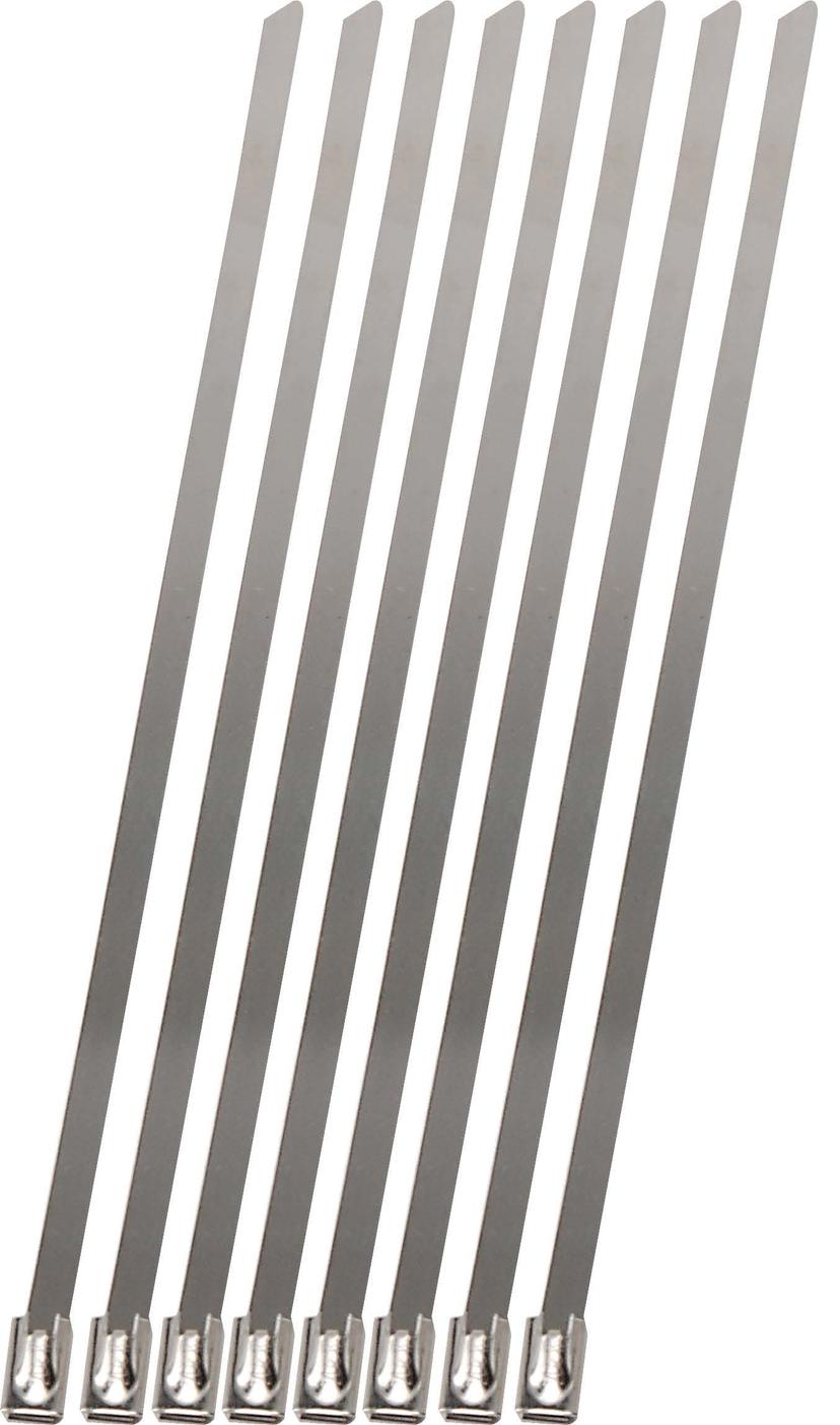 DESIGN ENG 10201 08-Inch Locking Ties, 8 Pack, Silver