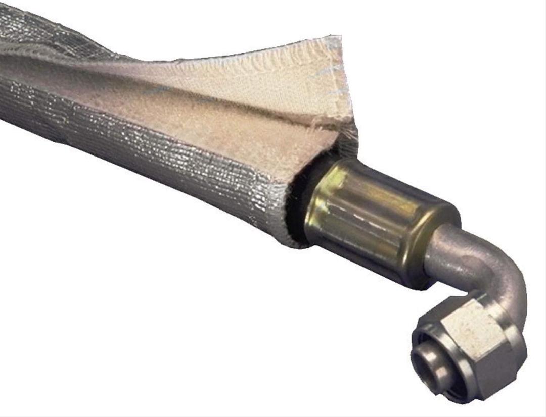 DESIGN ENG 10405 0Heat Shroud 1/2 INCH - 1-1/4 INCH I.D. x 3ft Aluminized Sleeving for Ultimate Heat Protection (with Hook and Loop Closure) - The Twister Group Tools product