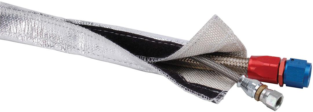 DESIGN ENG 10457 0Heat Shroud 1/2 INCH - 3/4 INCH I.D. x 3ft Aluminized Sleeving for Ultimate Hi-Temp Protection (with Hook and Loop Closure) - The Twister Group Tools product