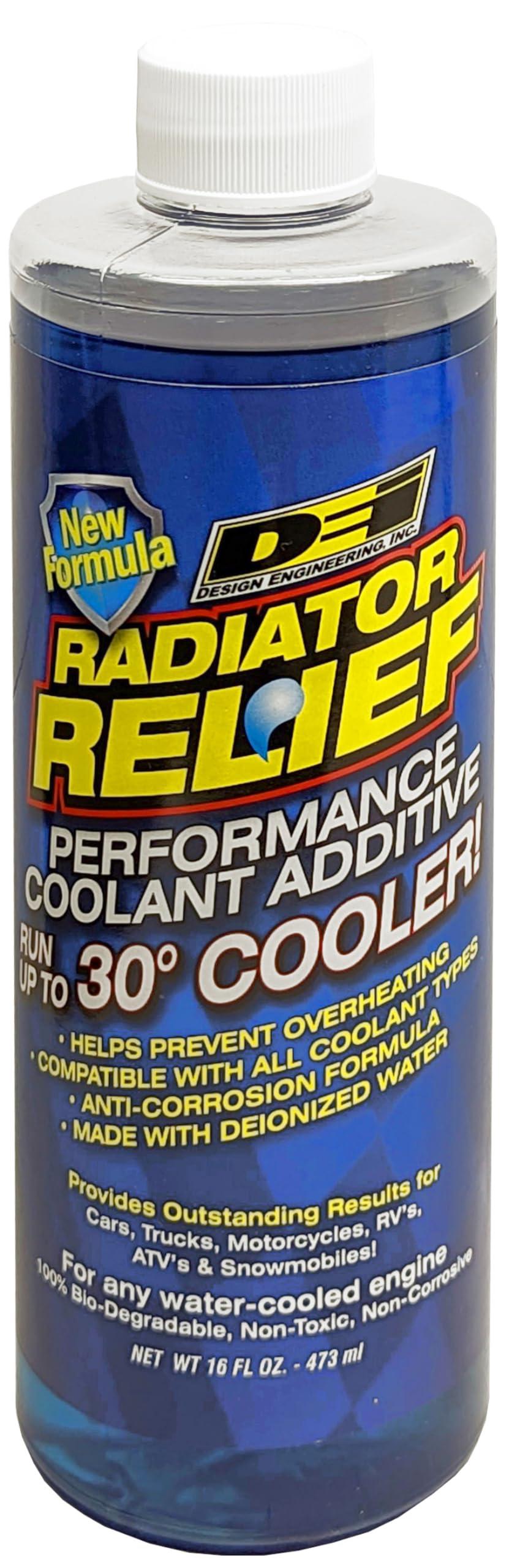 DESIGN ENG 40200 Radiator Relief Coolant Additive for All Water Cooled Engines, 16 oz. - High quality product image showing DESIGN ENG 40200 Radiator Relief Coolant Additive for All Water Cooled Engines, 16 oz. details and features