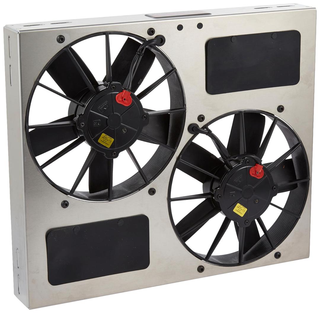DERALE 16830 Performance Gray/Black High Output Dual Radiator Fan - The Twister Group Tools product