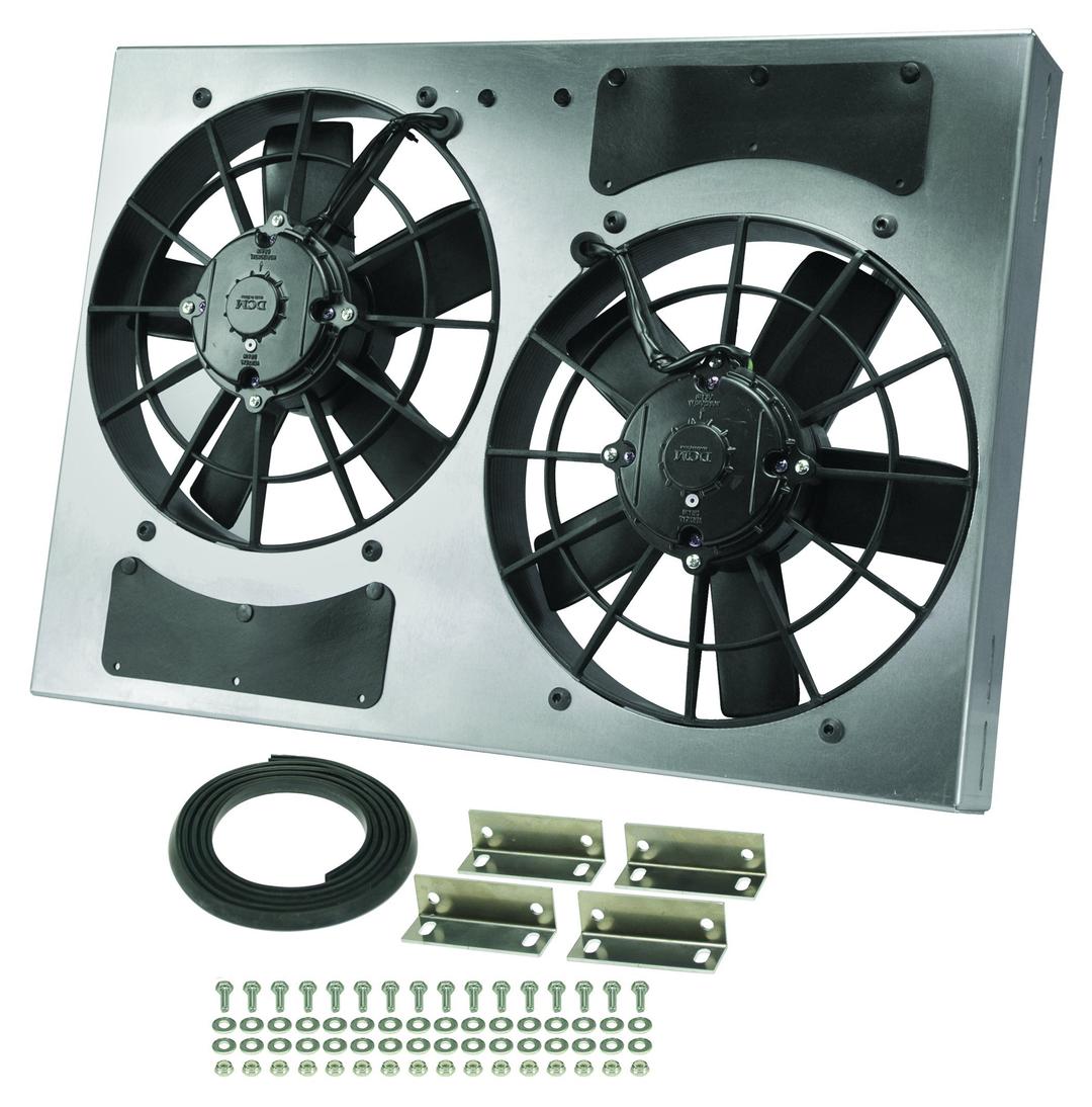 DERALE 16833 Performance Gray/Black High Output Dual Radiator Fan - The Twister Group Tools product