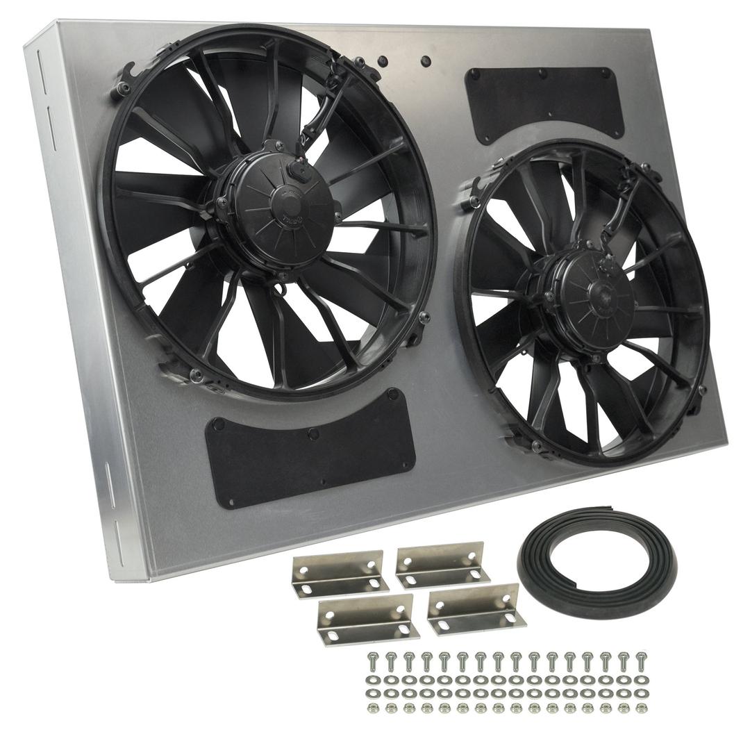 DERALE 16837 Performance Gray/Black High Output Dual Radiator Fan - The Twister Group Tools product