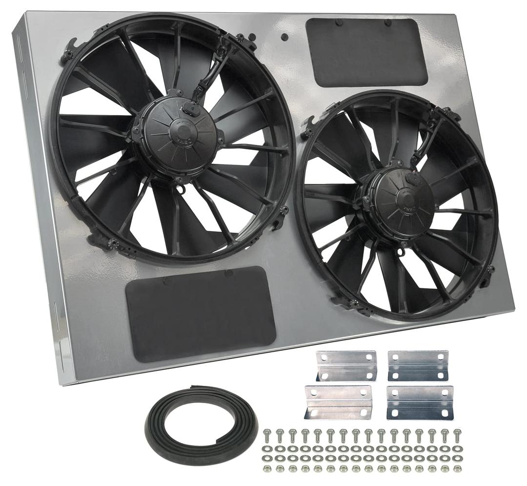 DERALE 16927 Performance Gray/Black High Output Dual Radiator Fan - The Twister Group Tools product