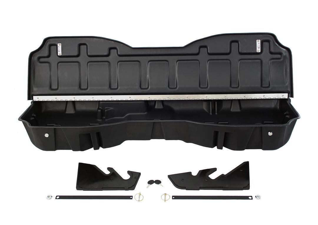 DU-HA 10307 Lockable Under Seat Storage fits 2014-2018 Chevy Silverado/GMC Sierra Light Duty Crew Cab & 2015-2019 Heavy Duty Crew Cab | Black Heavy-Duty Back Seat Lockbox, Includes 2 Keys - The Twister Group Tools product