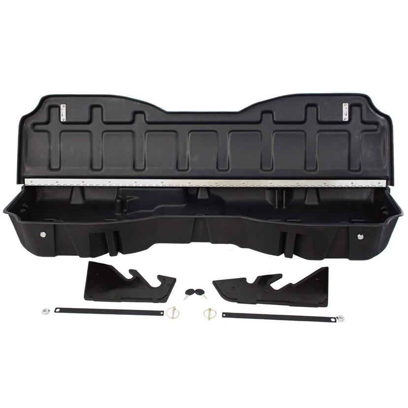 DU-HA 30120 Lockable Under Seat Storage fits 2019-2024 Ram 1500 Crew Cab New Body Style | Black Heavy-Duty Back Seat Lockbox, Includes 2 Keys