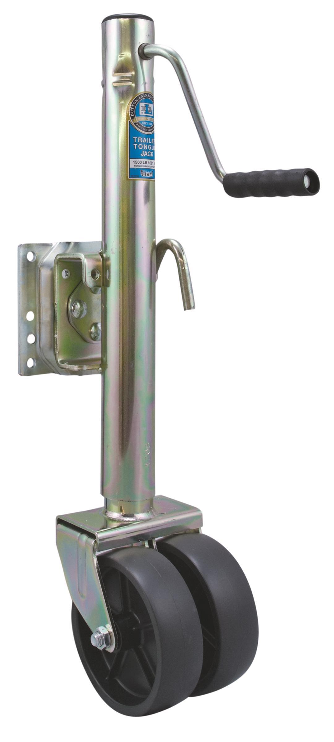 DUTTON 22580 Lainson Company Dual Wheel Tongue Jack - 1500 lbs. Capacity, Black and Silver - High quality product image showing DUTTON 22580 Lainson Company Dual Wheel Tongue Jack - 1500 lbs. Capacity, Black and Silver details and features