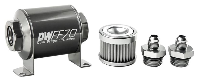 DW 8-03-070-010K-6 Deatschwerks - In-line fuel filter and housing kit