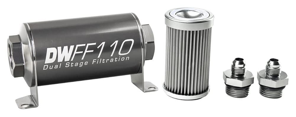 DW 8-03-110-010K-6 Deatschwerks - in-line Fuel Filter and housing kit - High quality product image showing DW 8-03-110-010K-6 Deatschwerks - in-line Fuel Filter and housing kit details and features
