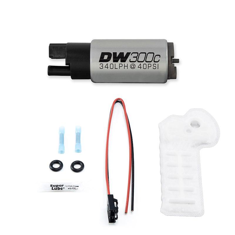 DW 9-307-1059 DeatschWerks - 340lph Compact Fuel Pump with Out Clips w/ 9-1059 Install kit - High quality product image showing DW 9-307-1059 DeatschWerks - 340lph Compact Fuel Pump with Out Clips w/ 9-1059 Install kit details and features
