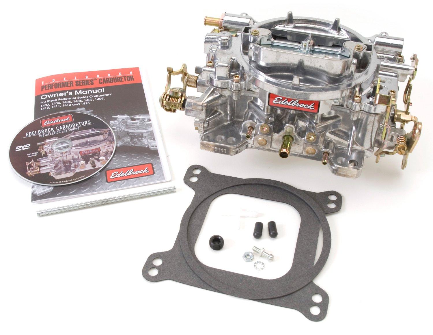 EDELBROCK 1407 Performer 750 CFM Square Bore 4-Barrel Air Valve Secondary Manual Choke New Carburetor - High quality product image showing EDELBROCK 1407 Performer 750 CFM Square Bore 4-Barrel Air Valve Secondary Manual Choke New Carburetor details and features