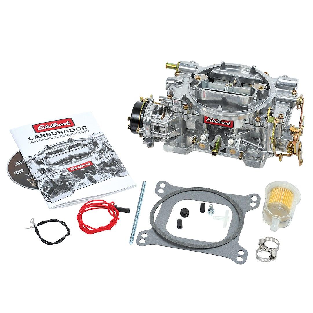 EDELBROCK 1411 CARB 750 CFM ELEC.CHOKE, 4-Barrel; 750 Cubic Feet Per Minute (CFM)/ Calibrated 2 Percent Leaner Than Edelbrock 1407; Square-Flange; Electric Choke; Air Valve Secondaries; Gasoline; Silver - High quality product image showing EDELBROCK 1411 CARB 750 CFM ELEC.CHOKE, 4-Barrel; 750 Cubic Feet Per Minute (CFM)/ Calibrated 2 Percent Leaner Than Edelbrock 1407; Square-Flange; Electric Choke; Air Valve Secondaries; Gasoline; Silver details and features