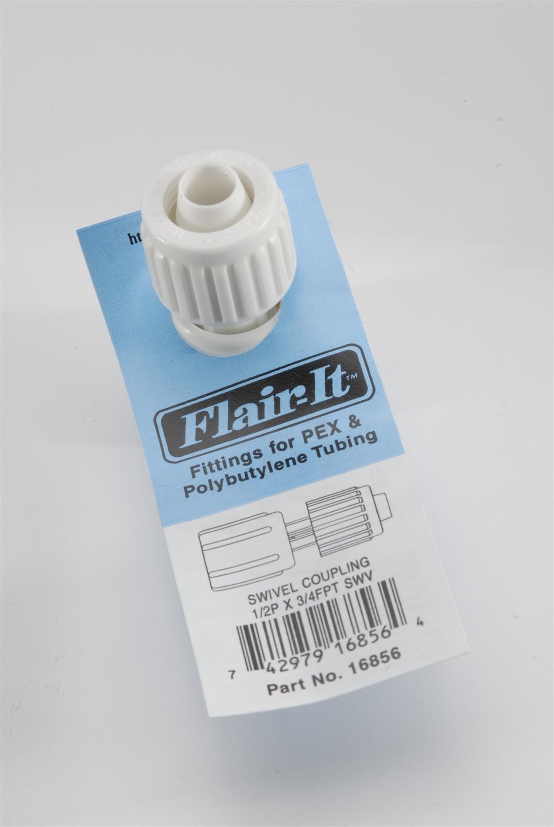 ELKHART 16856 Flair-It Plastic Swivel Adapter, 0.5 INCH Size - High quality product image showing ELKHART 16856 Flair-It Plastic Swivel Adapter, 0.5 INCH Size details and features