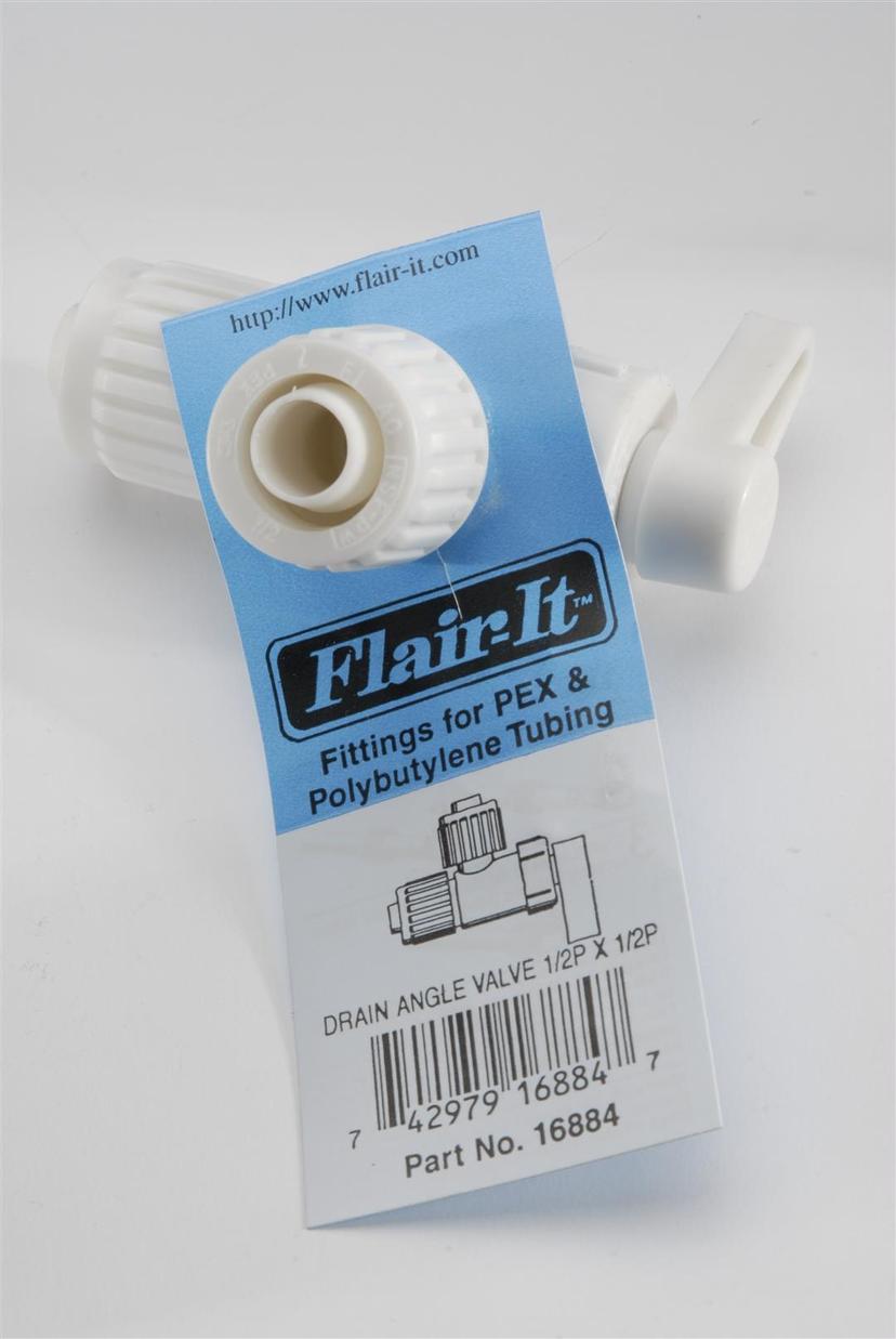 ELKHART 16884 Plastic Angle Drain Valve, 0.5FT Size