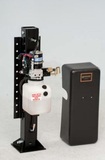 EQUALIZER SYSTEMS 8222FNTP AM 1/24 S HP (12 000# W/ HAND PUMP, 4 Inch x 4 Inch Square Tube In Tube Single Leg Trailer Jack; 12000 Pound Lift Capacity; 35-1/4 Inch Retracted x 58.31 Inch Extended Height