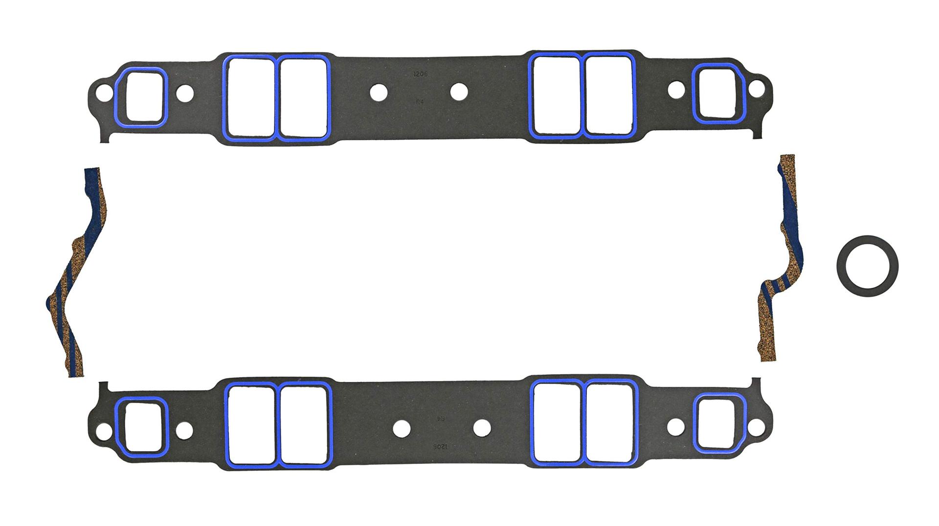 FEL-PRO 1206 Intake Manifold Gasket; Chevy Small Block; Rectangular; 1.31 Inch X 2.21 Inch Port Size; Printoseal; 0.060 Inch Thick - High quality product image showing FEL-PRO 1206 Intake Manifold Gasket; Chevy Small Block; Rectangular; 1.31 Inch X 2.21 Inch Port Size; Printoseal; 0.060 Inch Thick details and features
