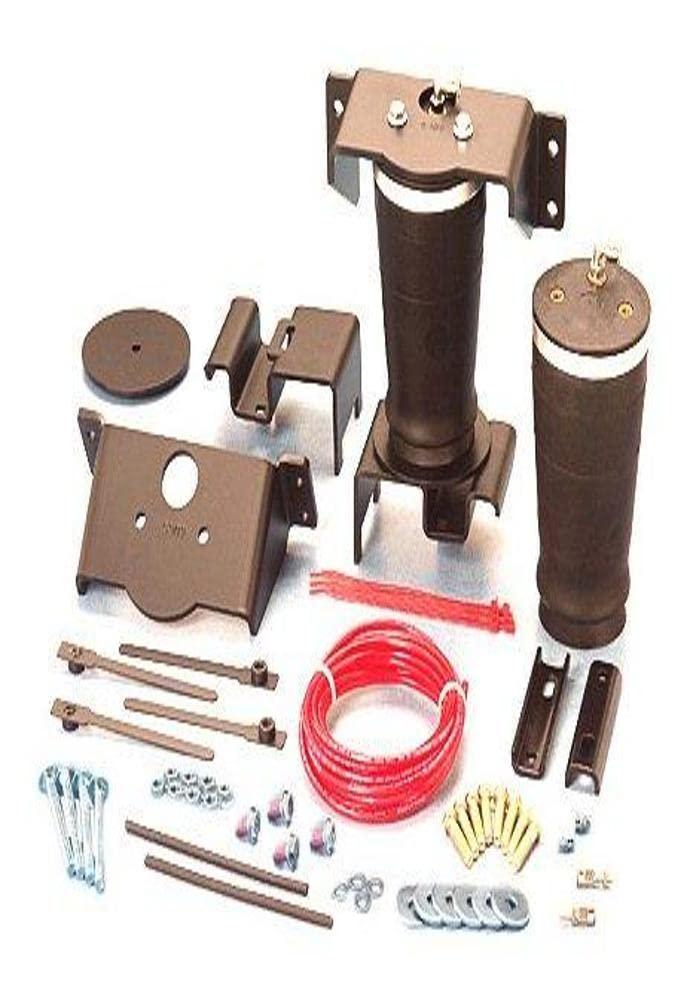 FIRESTONE 2245 Helper Spring Kit; Ride-Rite; Air Spring; Frame Mount; 3200 to 5000 Pound Leveling Capacity; Adjustable from 5 to 100 PSI; Rubber; Includes Air Springs/Brackets/Air Line/Hardware; Air Compressor Sold Separately - The Twister Group Tools product