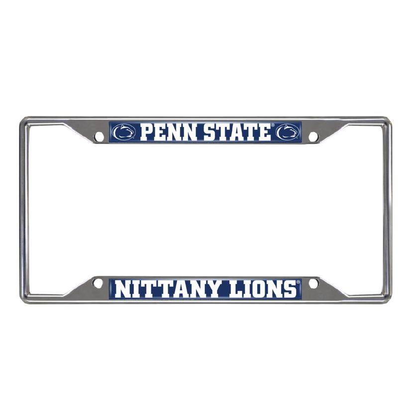 FANMATS 14880 Penn State Nittany Lions Chrome Metal License Plate Frame, Team Colors, 6.25in x 12.25in