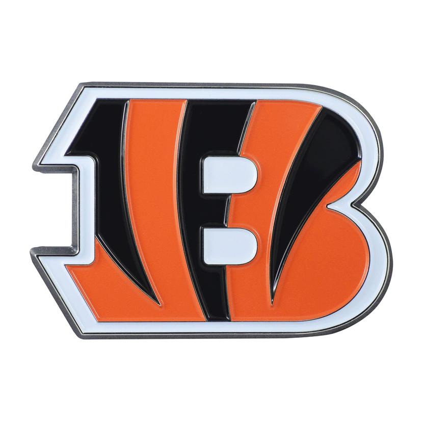 FANMATS 22545 Cincinnati Bengals 3D Color Metal Emblem, Diecut Team Logo Auto Emblem