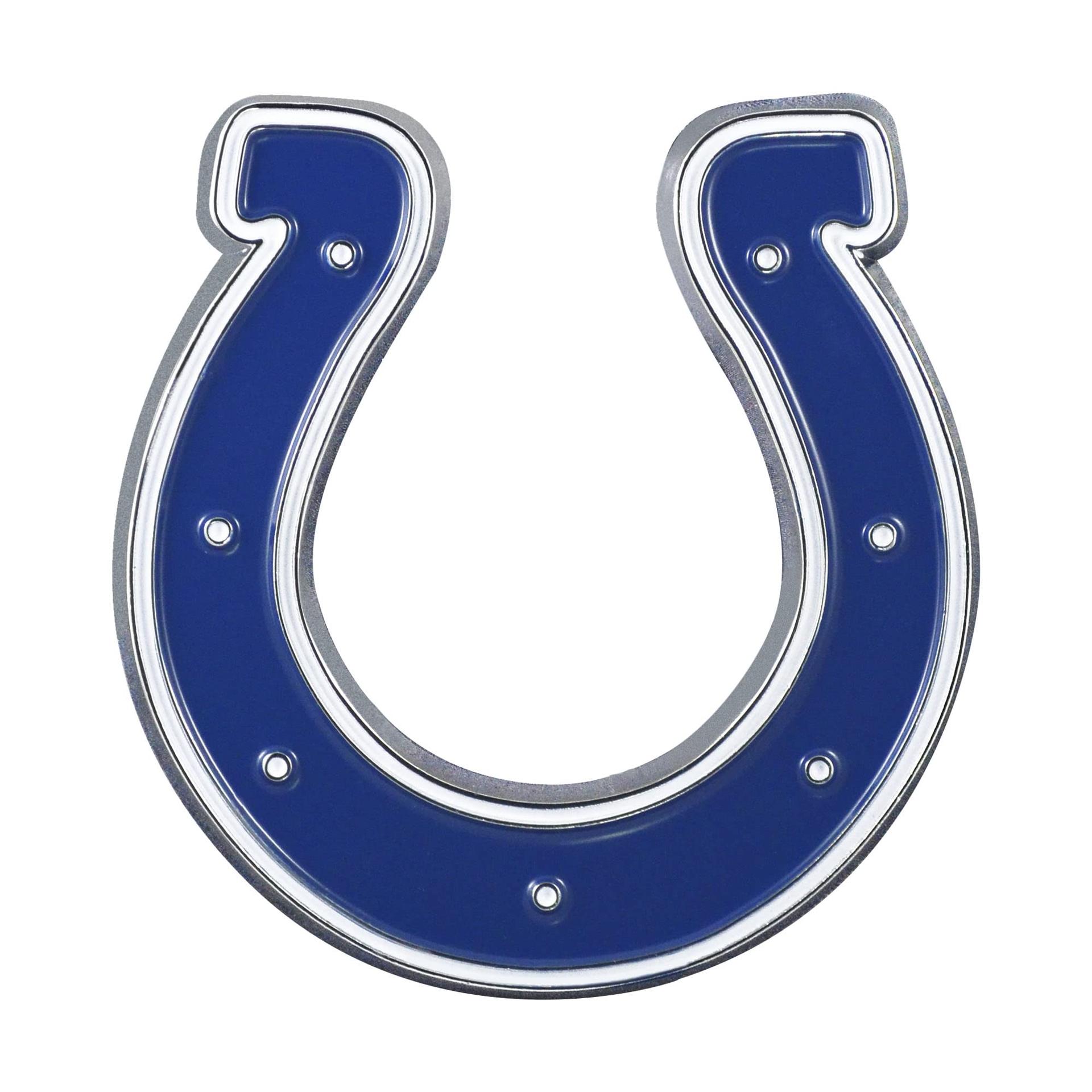 FANMATS 22566 Indianapolis Colts 3D Color Metal Emblem, Diecut Team Logo Auto Emblem - High quality product image showing FANMATS 22566 Indianapolis Colts 3D Color Metal Emblem, Diecut Team Logo Auto Emblem details and features