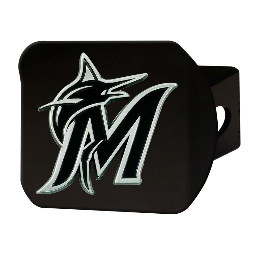 FANMATS 26624 Miami Marlins Hitch Cover - Black