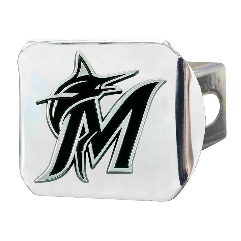 FANMATS 26626 MLB - Miami Marlins Hitch Cover - Chrome