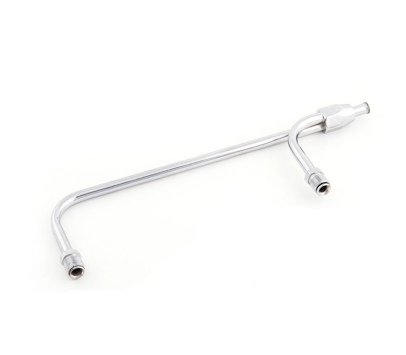 MR GASKET 1551 Carburetor Fuel Line; 8-21/32 Inch Length; 3/8 Inch Diameter; Chrome Plated Copper