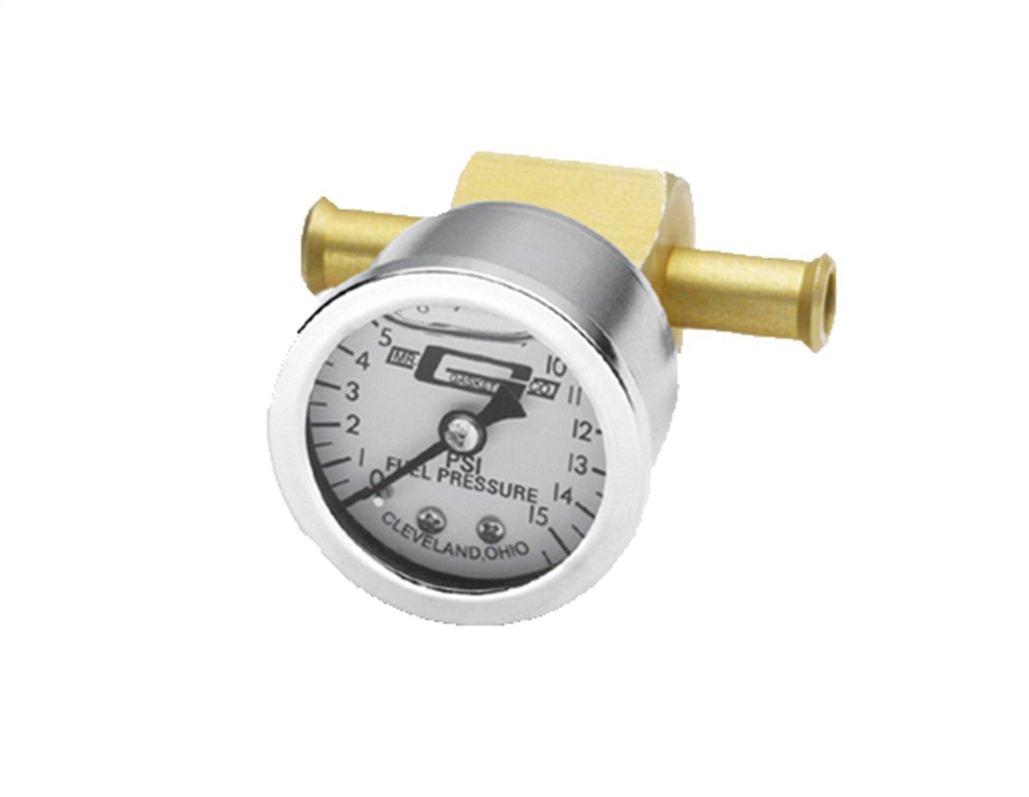 MR GASKET 1564 Fuel Block with 0-15 PSI Liquid Filled Pressure Gauge, 1.500 in. - High quality product image showing MR GASKET 1564 Fuel Block with 0-15 PSI Liquid Filled Pressure Gauge, 1.500 in. details and features
