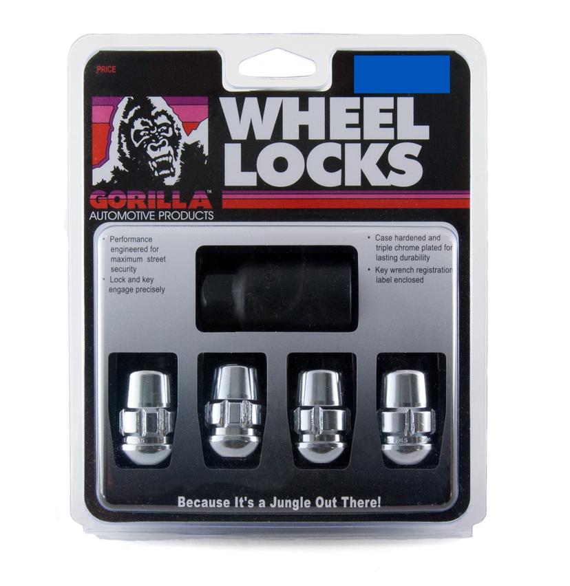 GORILLA 38431XL Chrome Wheel Lock, Set of 4 (Seat 12mm x 1.50 Thread Size)