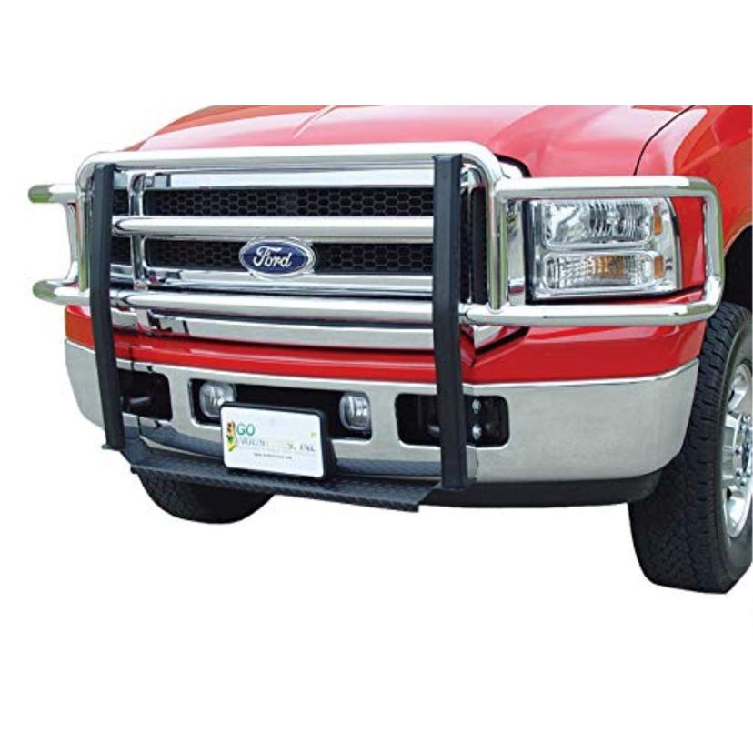 GO IND 72661 Grille Guard Step Plate; Big Tex; Black; Diamond Plate Steel; For Use On Big Tex Grill Guard