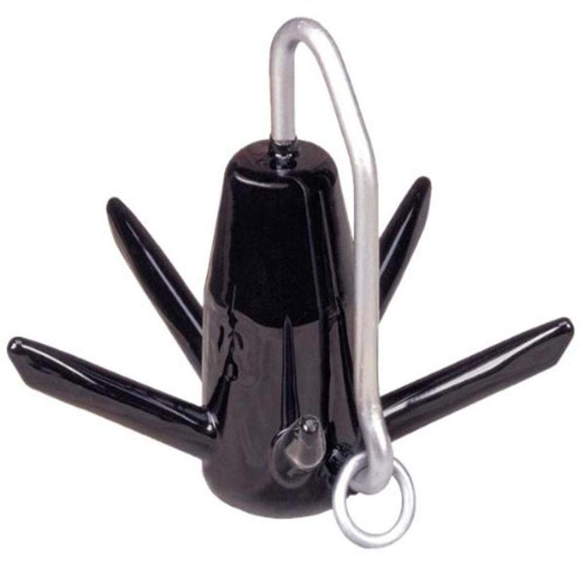 GREENFIELD 618-B Original Richter Anchor, High Performance Coated Spike Boat Anchor for All Conditions- Sand, Mud, Rocks, Rivers, and Lakes. Multiple (18 lb. - for Boats Up to 24)