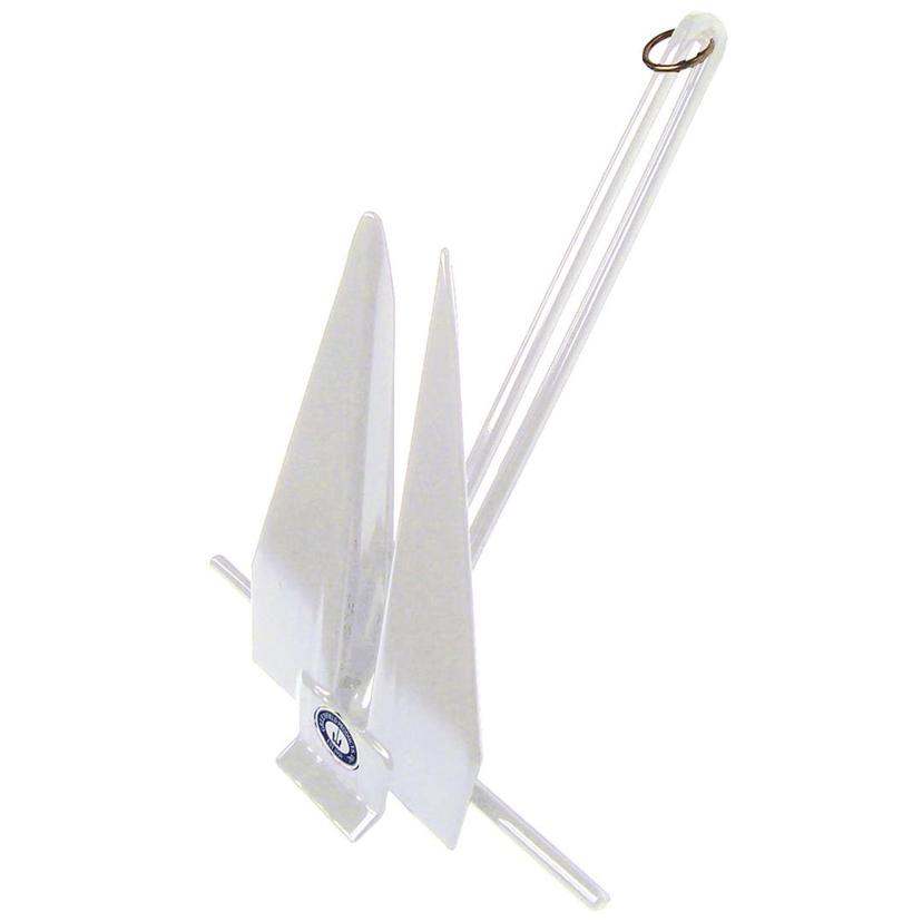GREENFIELD 66911W Boat Anchor; Traditional; Slip-Ring Fluke Style; Holds Up To 24 Feet Length Boat; 11 Pound; 16-1/4 Inch Length x 4-1/4 Inch Width x 23 Inch Height; PVC Coated; White; Cast Iron; Anchor Only