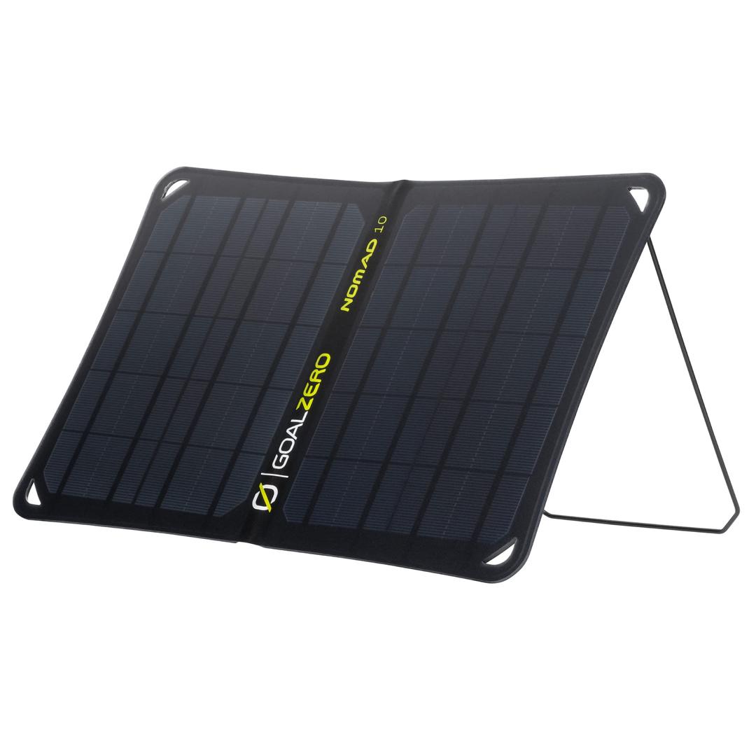 GOAL ZERO 11900 Nomad 10, Foldable Monocrystalline 10 Watt Solar Panel with USB Port, Portable Solar Panel Backpacking, Hiking and Travel. Lightweight Backpack Solar Panel Charger with Adjustable Kickstand - The Twister Group Tools product