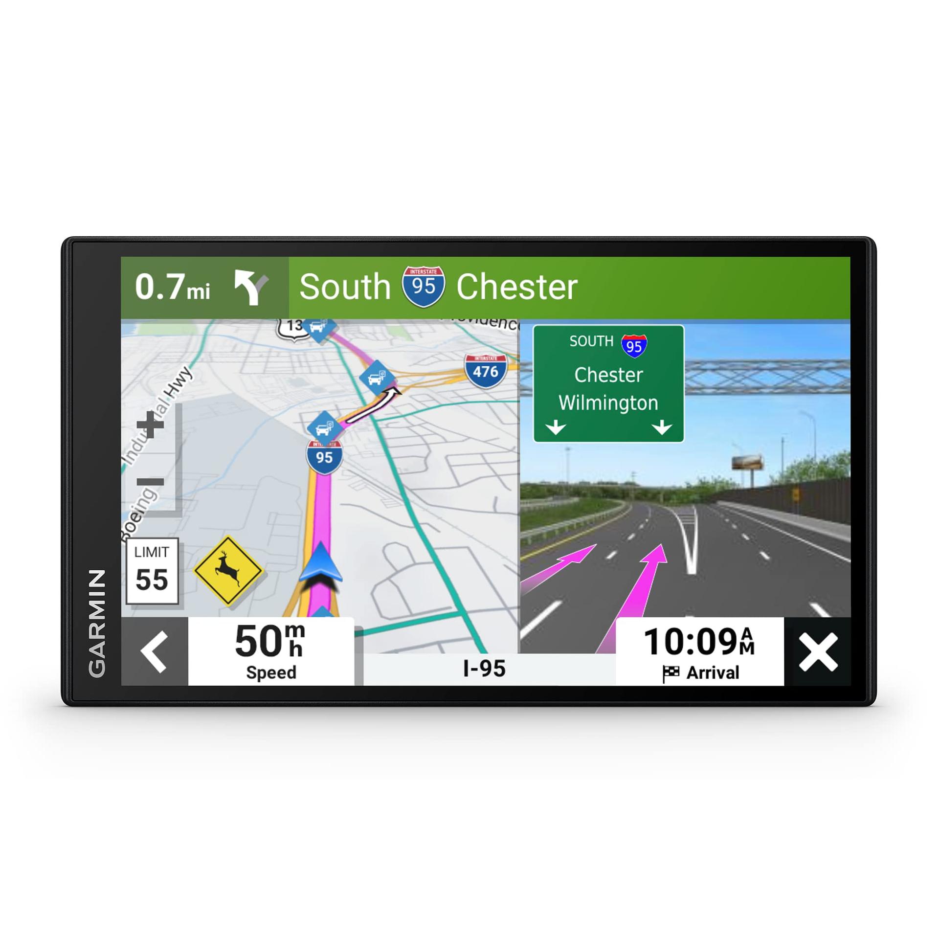 GARMIN 010-02470-00 DriveSmart 76, 7-inch Car GPS Navigator with Bright, Crisp High-resolution Maps and Voice Assist - High quality product image showing GARMIN 010-02470-00 DriveSmart 76, 7-inch Car GPS Navigator with Bright, Crisp High-resolution Maps and Voice Assist details and features