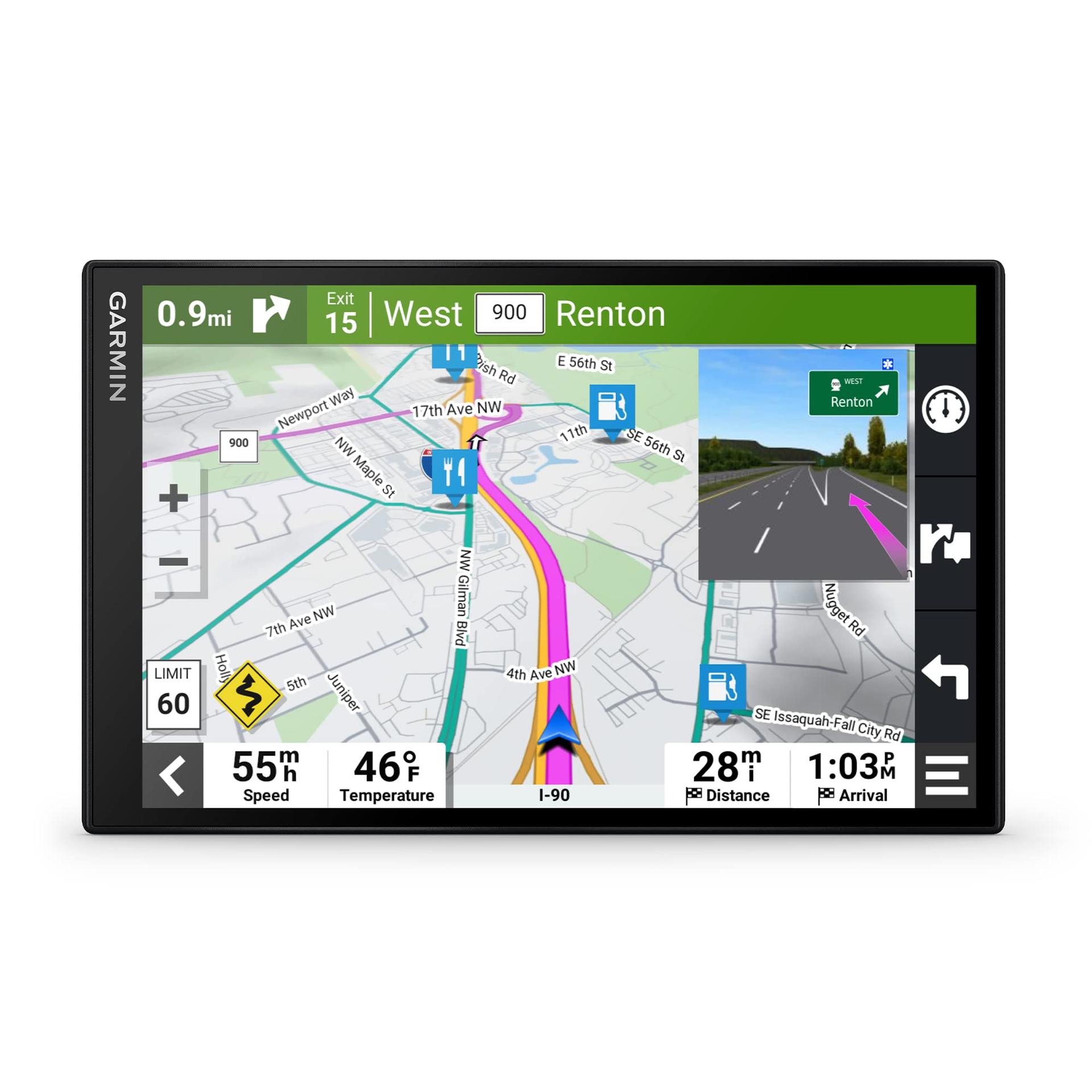 GARMIN 010-02471-00 DriveSmart 86, 8-inch Car GPS Navigator with Bright, Crisp High-resolution Maps and Voice Assist - High quality product image showing GARMIN 010-02471-00 DriveSmart 86, 8-inch Car GPS Navigator with Bright, Crisp High-resolution Maps and Voice Assist details and features