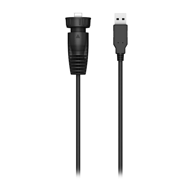GARMIN 010-12390-14 USB-C TO USB-A MALE ADAPTER CABLE, For Use With GPSMAP 9000 Series Chart plotter; USB-C To USB-A Male; 15 Foot Length; Black - The Twister Group Tools product
