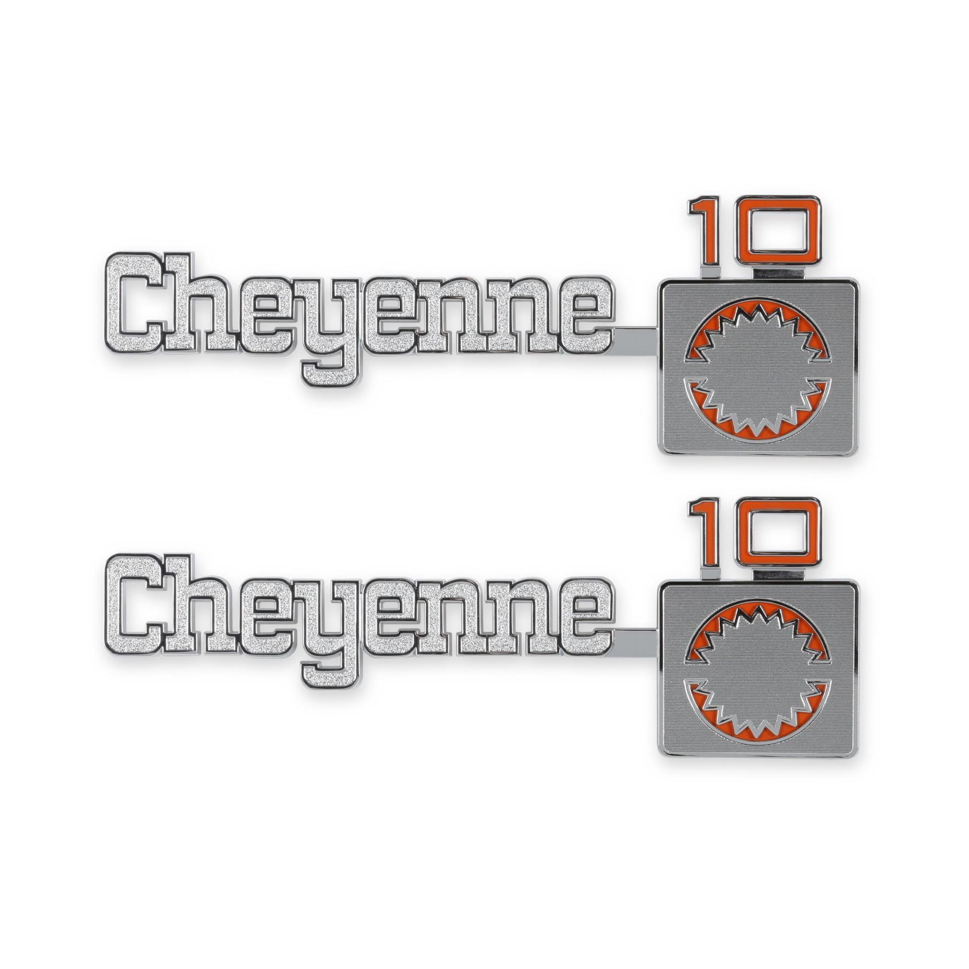 HOLLEY 04-539 Brothers Trucks Fender Emblems - Cheyenne 10 - High quality product image showing HOLLEY 04-539 Brothers Trucks Fender Emblems - Cheyenne 10 details and features