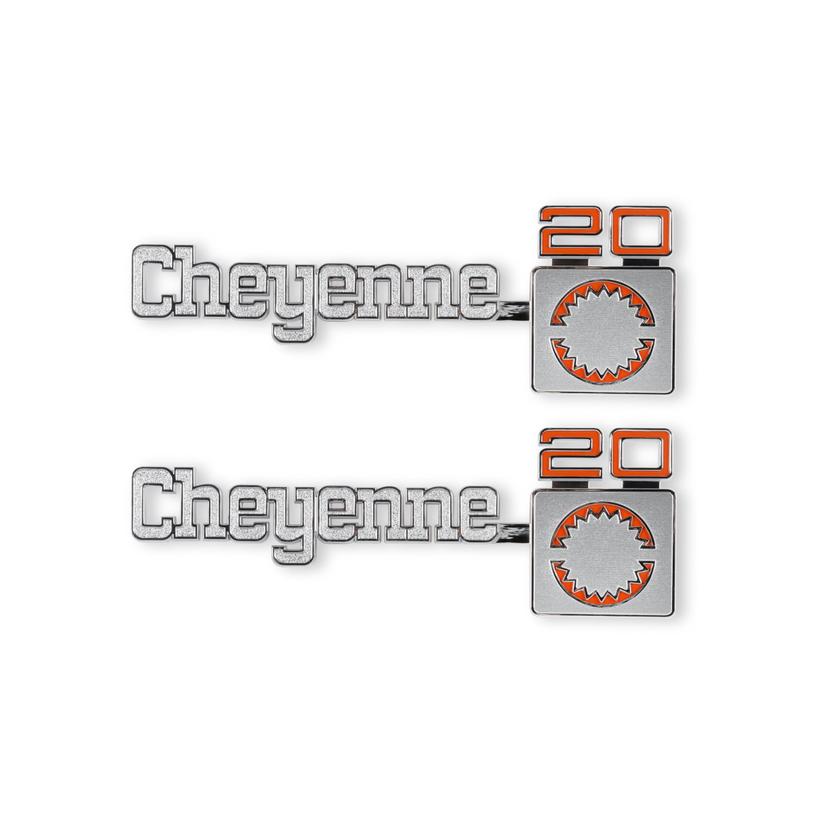 HOLLEY 04-540 Brothers Trucks Fender Emblems - Cheyenne 20